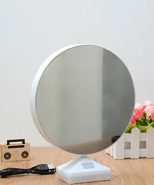 مرآة دائرية سحرية LED صغير