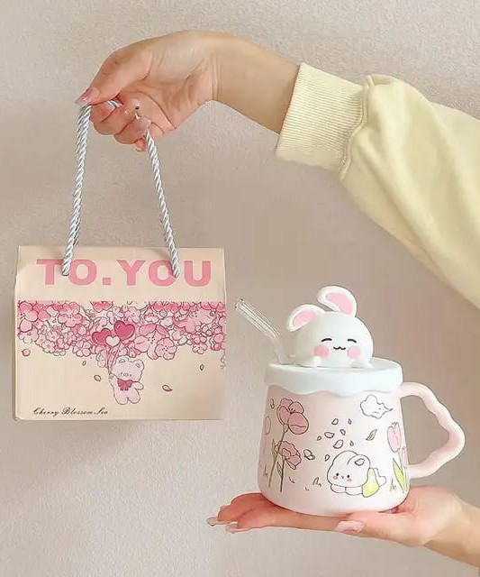 كوب سيراميك على شكل أرنب